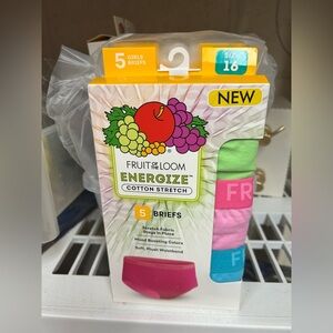 Fruit of the Loom Energize Cotton Stretch Briefs - Green, Pink, Blue